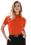 Jessica London Rib Mockneck Sweater In Red