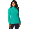 Jessica London Ribbed Cotton Turtleneck Sweater In Blue