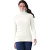 Jessica London Ribbed Cotton Turtleneck Sweater In White