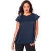 Jessica London Satin Blouse In Blue