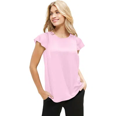 Jessica London Satin Blouse In Pink
