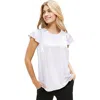 Jessica London Satin Blouse In White