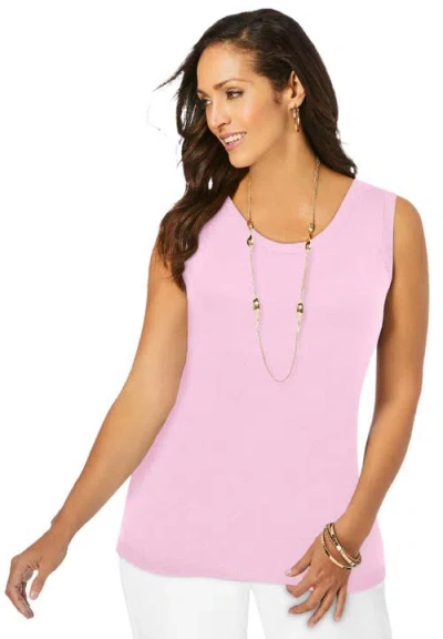 Jessica London Scoop-neck Sweater Tank In Multi