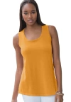 Jessica London Scoop-neck Sweater Tank In Yellow