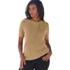 Jessica London Shaker Tee In Brown