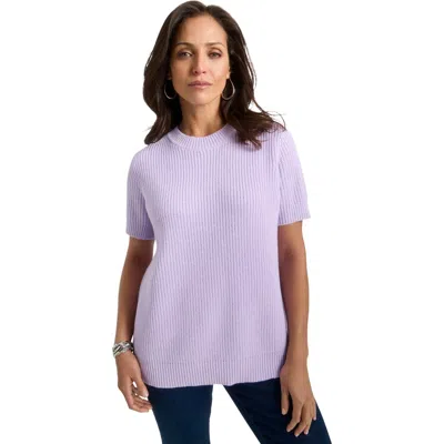 Jessica London Shaker Tee In Purple