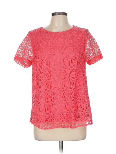Pre-owned Jessica London Short Sleeve Blouse In Pink