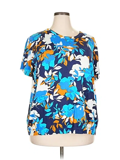 Pre-owned Jessica London Short Sleeve T-shirt In Blue