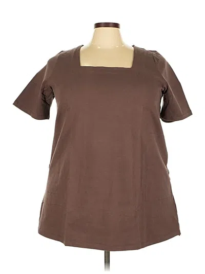 Pre-owned Jessica London Short Sleeve T-shirt In Brown
