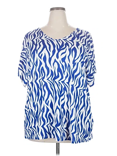 Pre-owned Jessica London Short Sleeve T-shirt In Blue
