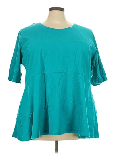 Pre-owned Jessica London Short Sleeve T-shirt In Teal