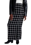 Jessica London Side-button Wool Skirt In Black