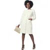 Jessica London Single Breasted Jacket Dress In White