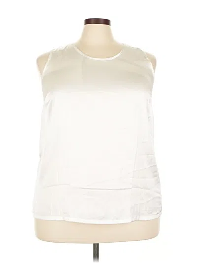 Pre-owned Jessica London Sleeveless Blouse In White