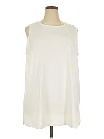 Pre-owned Jessica London Sleeveless Blouse In White