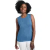 Jessica London Sleeveless Cashmere Shell In Blue