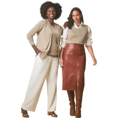 Jessica London Sleeveless Cashmere Shell In Multi