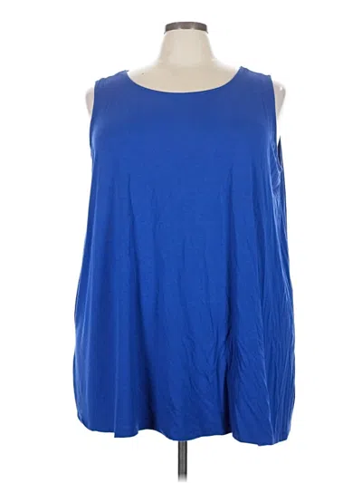Pre-owned Jessica London Sleeveless T-shirt In Blue