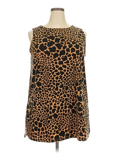 Pre-owned Jessica London Sleeveless T-shirt In Brown