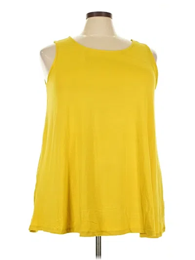 Pre-owned Jessica London Sleeveless T-shirt In Yellow