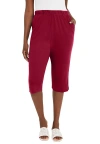 Jessica London Soft Ease Capri In Burgundy