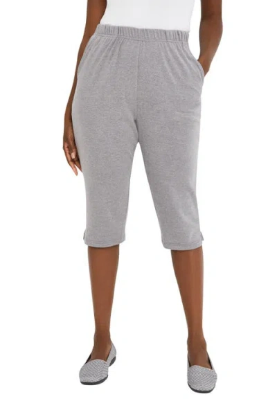 Jessica London Soft Ease Capri In Gray