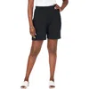 Jessica London Soft Ease Knit Shorts In Black