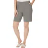 Jessica London Soft Ease Knit Shorts In Gray