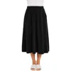 Jessica London Soft Ease Midi Skirt In Black