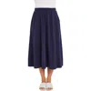 Jessica London Soft Ease Midi Skirt In Blue