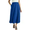 Jessica London Soft Ease Midi Skirt In Blue