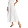 Jessica London Soft Ease Midi Skirt In White