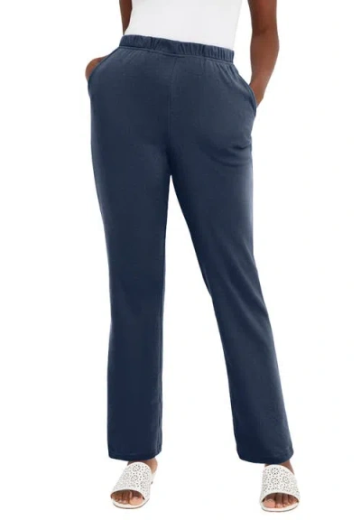 Jessica London Soft Ease Pant In Blue