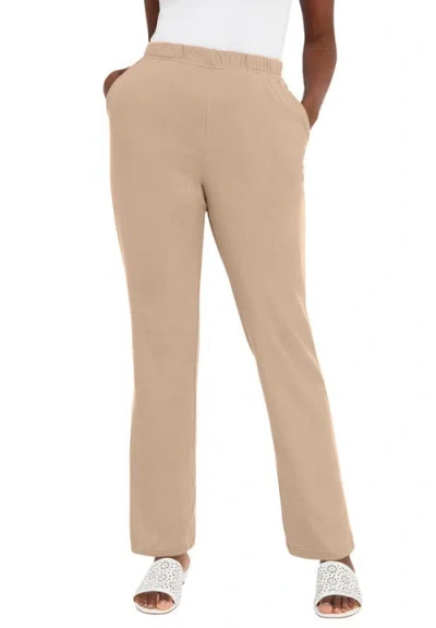 Jessica London Soft Ease Pant In Brown