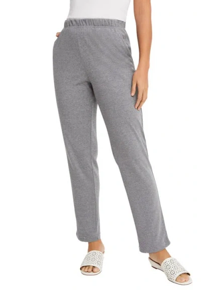 Jessica London Soft Ease Pant In Gray