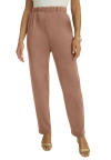 Jessica London Soft Ease Straight Leg Pant In Brown