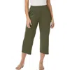 Jessica London Soft Ease Wide Crop In Green