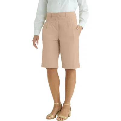 Jessica London Stretch Chino Short In Neutral