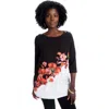 Jessica London Stretch Cotton Boatneck Tunic In Black