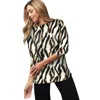 Jessica London Stretch Cotton Boatneck Tunic In Multi
