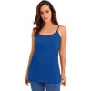 Jessica London Stretch Cotton Cami In Blue