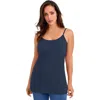 Jessica London Stretch Cotton Cami In Blue