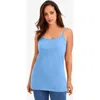 Jessica London Stretch Cotton Cami In Blue