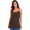 Jessica London Stretch Cotton Cami In Brown