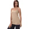 Jessica London Stretch Cotton Cami In Brown
