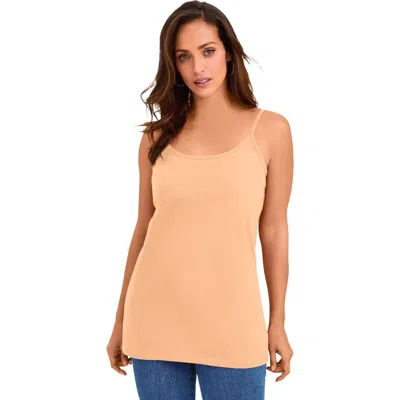 Jessica London Stretch Cotton Cami In Orange