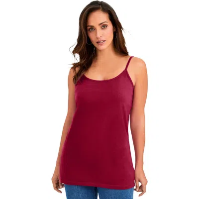 Jessica London Stretch Cotton Cami In Purple