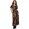 Jessica London Stretch Cotton T-shirt Maxi Dress In Brown