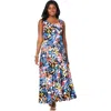 Jessica London Stretch Cotton Tank Maxi Dress In Multi