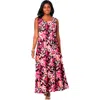 Jessica London Stretch Cotton Tank Maxi Dress In Multi